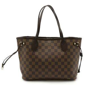 LOUIS VUITTON Brown Damier Neverfull PM Shoulder Bag